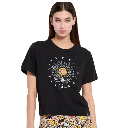 Funky Buddha Γυναικεία κοντομάνικη μπλούζα